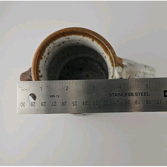 VTG MMS Mahon Ugly FD Funny Face Stoneware Pottery Mug Mustache Signed - Picture 11 of 14